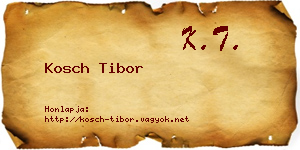 Kosch Tibor névjegykártya